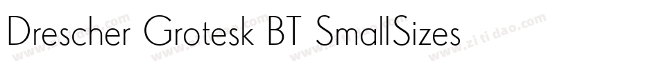 Drescher Grotesk BT SmallSizes字体转换